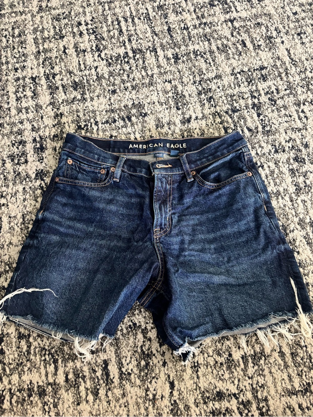 American Eagle Indigo Blue High-Rise Denim Shorts